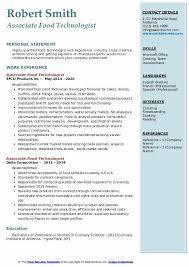 You may also download completed resume format for fresher/experience in pdf. Food Technologist Resume Samples Qwikresume