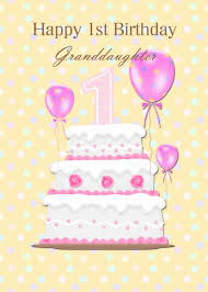 Birthday Message For Granddaughter 1st Birthday Granddaughter 1st Birthday Pink Cake And Balloons Card Ad Sponsored Birthday St Granddaugh 1st Birthday Cards Happy 1st Birthdays Happy 2nd Birthday