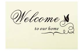 Welcome to our fun loud crazy happy home quote on a beautiful wooden image backdrop, premium printed canvas. Welcome To Our Home Quote Wall Decal In 2021 Welcome Home Quotes Wall Quotes Decals Wall Quotes