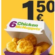 Coat the nugget in the corn starch and place it on the parchment paper. Mcdonald S App 6 Chicken Mcnuggets Fur 1 50