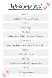 Essensplan Kw31 Menuplanung Wochen Planer Essen Planer