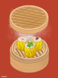 Chinese Dumplings In A Bamboo Steamer Illustration Free Image By Rawpixel Com In 2020 Chinese Dumplings Chinese Food Menu Japanese Food Sushi