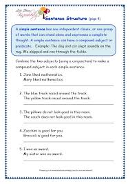 Sentence Structure Text Structure Worksheets Sentence Structure Topic Sentences