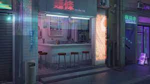 Artstation Noodle Bar Anastasia Ermakova Animation Background Anime Background Noodle Bar