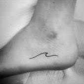 Symbol Staerke Welle Element Wasser Fuss Schlicht Klein Tattoo In 2020 Foot Tattoos Small Tattoos Small Tattoos Simple