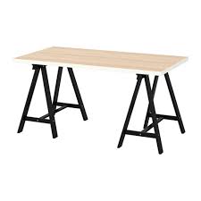 Linnmon Oddvald White White Stained Oak Effect Black Table 150x75 Cm Ikea In 2020 Ikea White Interior Design Furniture