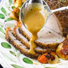 See how to cook pork loin with more than 230 recipes including pork loin roast, stuffed port loin and smoked pork loin. Herb Crusted Pork Loin With Pan Gravy Garlic Zest