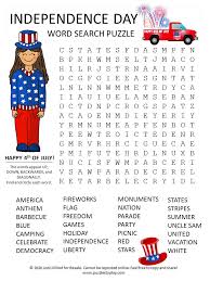 4th of july word search puzzles puzzles to play