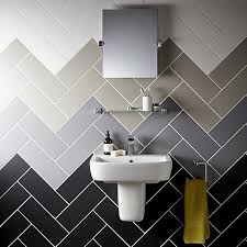 I am going for the white carrara marble look but with ceramic tiles (love the marble bathroom look but don't have the time to clean marble!). City Chic Anthracite Satin Ceramic Wall Tile Pack Of 17 L 400mm W 150mm Diy At B Q
