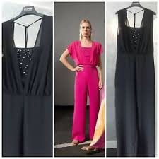 Con l'intimo taglie forti anche le donne e le ragazze più prosperose, a prescindere dalla loro età, hanno la possibilità di sentirsi a proprio agio con reggiseni, mutandine, culotte, babydoll e autoreggenti. Edas Tuta Intera Donna Elegante Cerimonia Casia Nero Abito Jumpsuit Sciancrato Ebay
