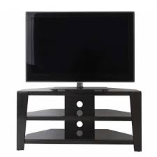 Universal swivel tabletop tv stand for flat screens 20 22 24 26 32 39 40 inch, heavy duty center pedestal stand replacement with black tempered glass base and height adjustable mount. Avf Vico 55 Inch Corner Tv Stand Glossy Black Fs1050vib A