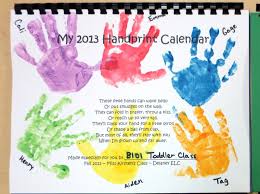 Cover Page Handprint Calendar Handprint Calendar Preschool Kids Calendar