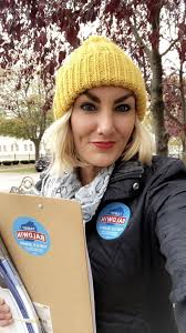 Senior MA resident, Priscilla , prepares to mail in her ballot for the  upcoming 2024 presidential election. Priscilla , born during the Calvin  Coolidge administration, will witness her 22nd presidential election on