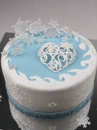 Winter Cake Love The Snowflakes And The Silver Swirls Painted On The Side Weihnachten Kuchen Tortendeko Motivtorte