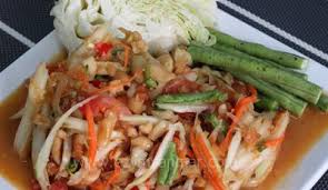 Myanmar Food Thin Baw Thee Htaung Papaya Salad Papaya Salad Papaya Recipes Salad Papaya Recipes