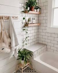 We spend quite a bit of time in our bathrooms, and they should be efficient and beautiful spaces that are just as equipped for a relaxing bath or shower as they are for quickly getting ready in the morning. 29 Modern Small Bathroom Decor Ideas On A Budget Smallbathroom Bathroomdesign Bathroomi Modern Small Bathrooms Modern Vintage Bathroom Small Bathroom Decor
