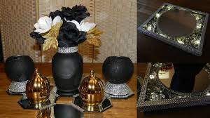 Dollar Tree Glam Bling Centerpiece Diy Elegant Candle Holdersl Holiday Home Decor Ideas 2 Bling Centerpiece Elegant Candle Holders Black And Gold Centerpieces
