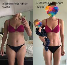 F 36 5 8 157 129 28lbs 4 Months Post Partum Weight Loss After Two Kids Sideview Pics In Comments Progresspics
