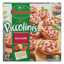 Tarwemeel, water, edammer (melk) (15%) tomatenpuree (11%), salami (10. Buitoni Piccolinis Salame 10 9 X 30g Froneri Shop