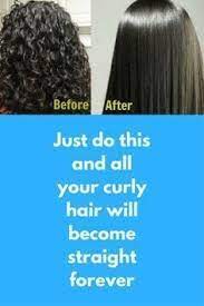 Apply volumizing hairspray to get the curls to stay. Just Do This And All Your Curly Hair Will Become Straight Forever Today I Am Going To S Natural Straight Hair Curly To Straight Hair Straightening Natural Hair