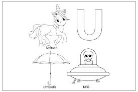 Coloring The Letter U For Children Graphic By Curutdesign Creative Fabrica Graphic Illustration Business Card Logo Business Illustration