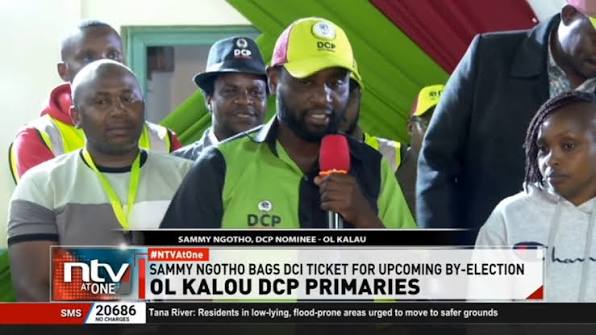 Ngotho clinches DCP ticket for Ol Kalou, Former MCA Sammy Ngotho will be  flying the DCP party flag in the forthcoming Ol Kalou parliamentary  by-election. , #NTVatOne