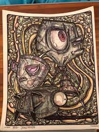 Download and print these invader zim gir coloring pages for free. I Colored An Invader Zim Coloring Book Page In A Stylized And Gritty Way Invaderzim
