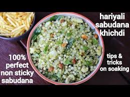 Hariyali Sabudana Khichdi Recipe Green Sabudana Khichdi Sago Khichdi In 2020 Sabudana Khichdi Sabudana Recipes Breakfast Recipes Indian