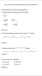 Soal Latihan Dan Jawaban Pas Matematika Kelas 9 Smp Semester 1 Kurikulum 2013 Kumpulan Soal Pts Pas Pat Ukk Akm Ujian Sekolahwahana Info