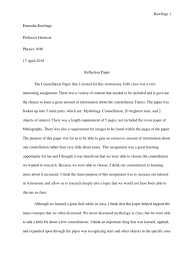 I didn't know what to do.' Astronomy Reflection Paper Stars Concept