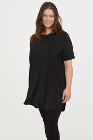 H M Short Sleeved Tunic Black Ladies H M Us 1 Plus Size Womens Clothing Plus Size Outfits Plus Size Women
