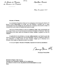 Exemple de lettre prête à l'emploi : Rapport N 279 Decision De Reduire A Trente Cinq Heures La Duree Hebdomadaire Du Travail Cree En Vertu D Une Resolution Adoptee Par Le Senat Le 11 Decembre 1997