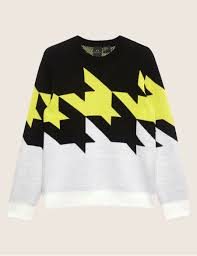 Affordable designer women's clothing designed and made in london, united kingdom. Armani Exchange Oversized Houndstooth Knit Sweater Crew Neck For Men A X Online Store