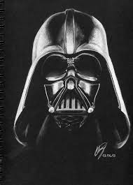 Darth Vader Drawing Black Paper Drawing Black Paper Black And White Art Drawing