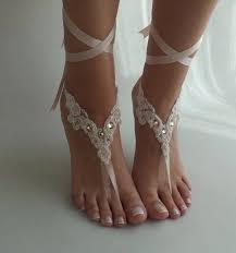 Blush Beach Wedding Barefoot Sandals Bridal Lace Shoesbridal Etsy Brideshoes Beach Wedding Shoes Bare Foot Sandals Converse Wedding Shoes