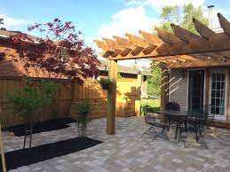 Pergola In My Backyard 8x8 Posts 2x12 Beams 2x10 Joists Pergola Garden Pergola Plans Pergola Images