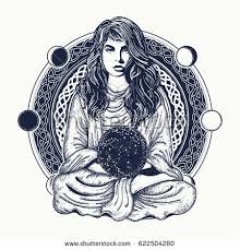 Woman Meditation Tattoo Art Girl In A Lotus Pose Symbol Of Meditation Philosophy Astrology Magic Yoga Medi Meditation Tattoo Art Tattoo Astrology Tattoo
