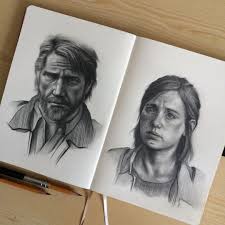 138 Curtidas 4 Comentarios J A S M I N E Jasminka Art No Instagram My New Drawing Of Joel And Ellie From T The Lest Of Us The Last Of Us Sketches