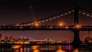View of queensboro bridge illuminated at night from gantry plaza state park. Bridges In Nyc At Night Photo Image Architecture Industry Technology Architecture At Night Images At Photo Community
