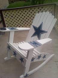Cowboys Lawn Rocking Chair Perfect For The Real Fans Wood Projects Decor Chair