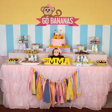 These cupcake toppers are incredibly cute. Kara S Party Ideas Girly Monkey Themed Birthday Party Ideas Decor Planning Idea