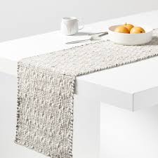 Free Shipping Shop Ander 90 Table Runner Handwoven With Rows Of Chunky Chevrons This Cozy Table Runner B In 2020 Crate And Barrel Table Runners Dining Table Marble