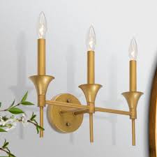 Go for atmospheric accent lighting with candle wall sconces for the dining room, entryway, or living room. Mid Century Modern 3 Light Antique Gold Bathroom Vanity Lights Candle Wall Sconce L11 8 W10 6 Xh6 7 Overstock 32119528