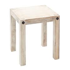 Bolt Whitewash End Table Hardwood Design Living Room Furniture End Tables