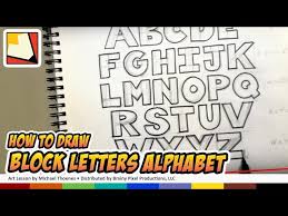 Alphabet blocks illustration, drawing, engraving, ink, line art, vector. How To Draw Block Letters Alphabet Hand Lettering Art For Kids Bp Youtube