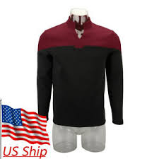 Details About 2019 Star Trek Picard Startfleet Uniform Cosplay Command Red Top Shirt Costumes