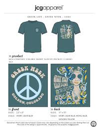Greek Life T Shirt Custom Printed Apparel Greek Shirt Sorority Fraternity Life Week Hippie 60s Custom Design Shirts Greek Clothing Sorority Shirts