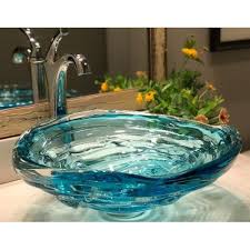 Walcut oval bowl countertop bathroom gl vessel sink faucet pop up drain bo set. Water Bowl Glass Vessel Sinks Glass Bathroom Bathroom Sink Bowls Glass Vessel Sinks