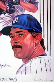 DON MATTINGLY NEW YORK YANKEES 11 x 17 lithograph BY ROBERT STEPHEN SIMON