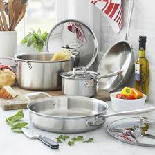 All Clad D5 Brushed Stainless Steel 7 Piece Set Sur La Table Brushed Stainless Steel Cooking Gadgets Sur La Table